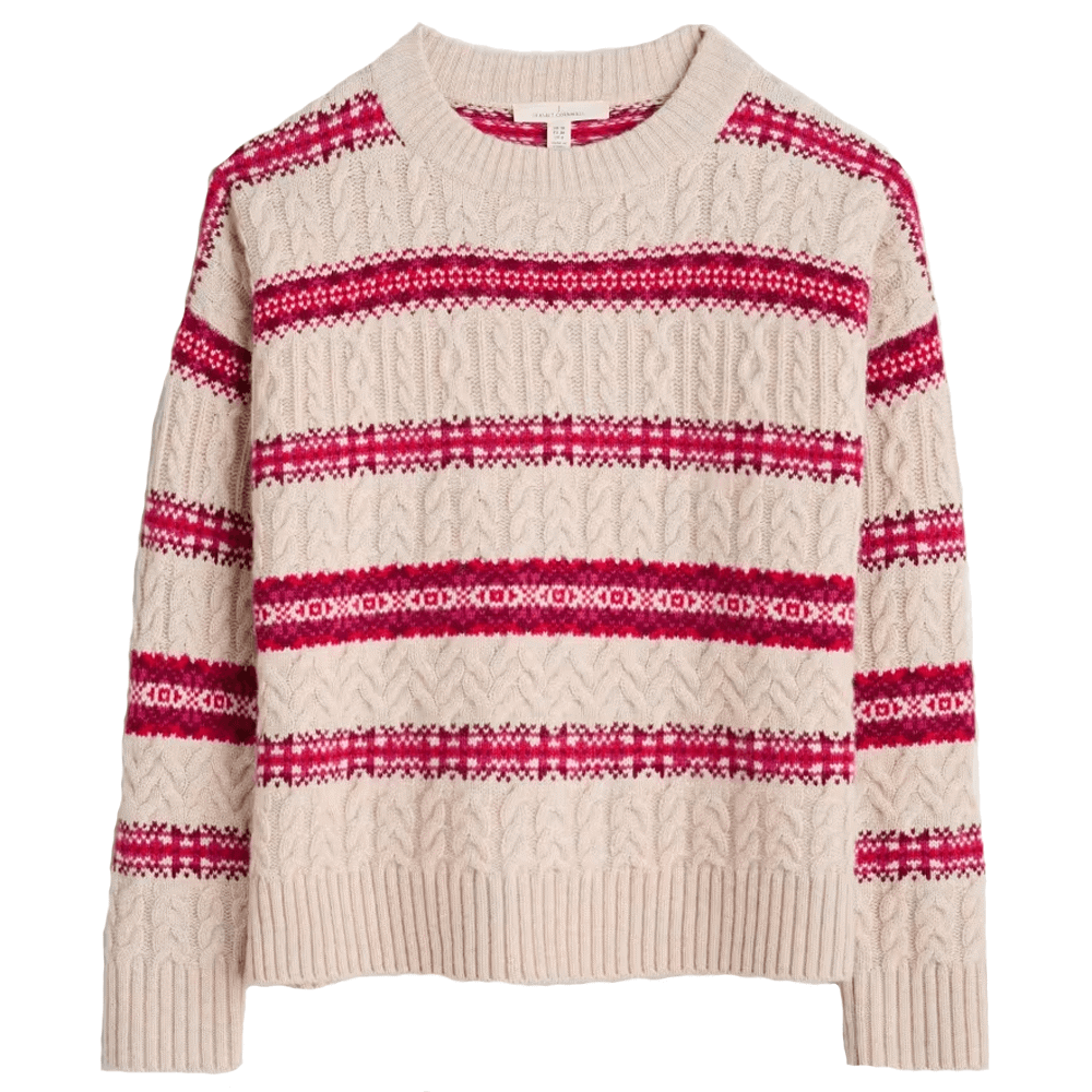 Seasalt Shepherd Fair Isle Cable Knit Jumper